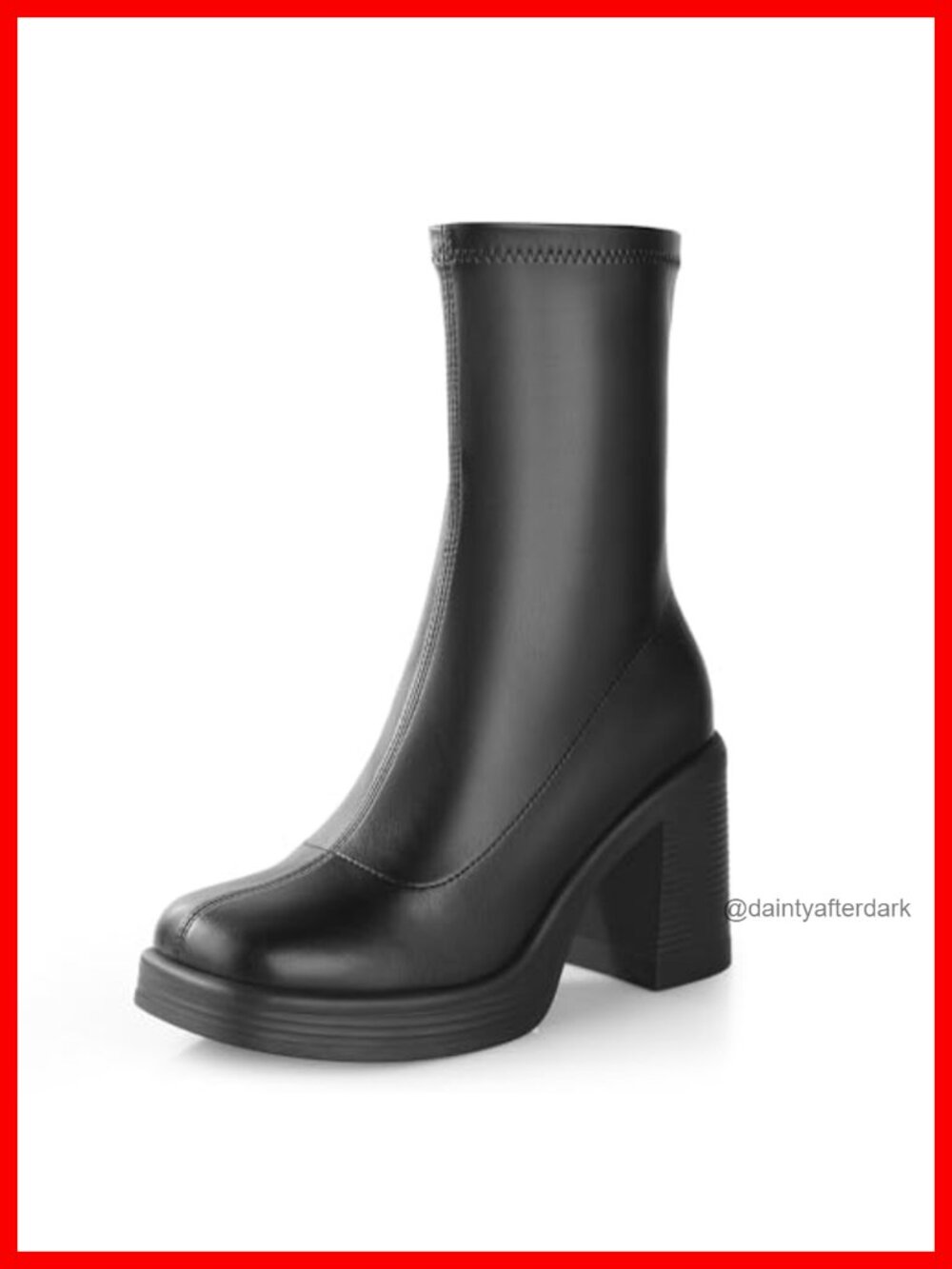 Women's Ankle Gogo Boots Platform Chunky Heel Y2K Side Zipper